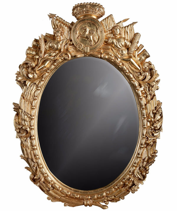 18th Century Giltwood Mirror Military Style - Brights of Nettlebed