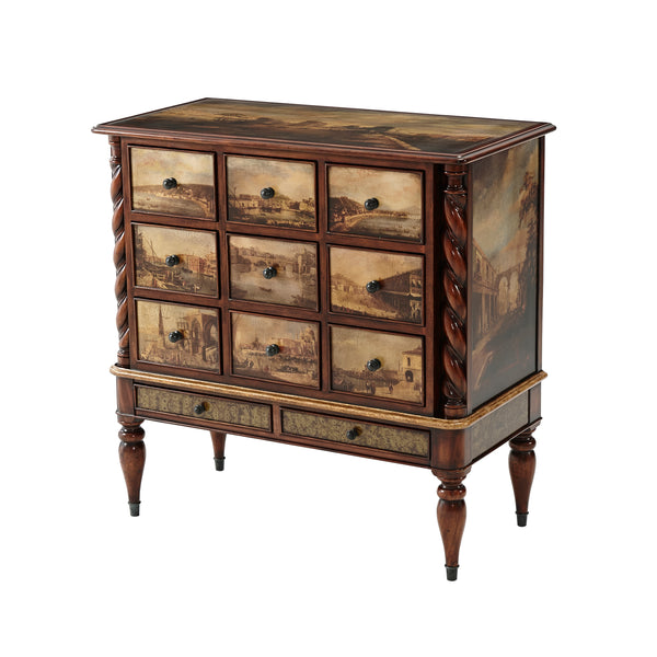 découpage Chinoiserie chest of drawers