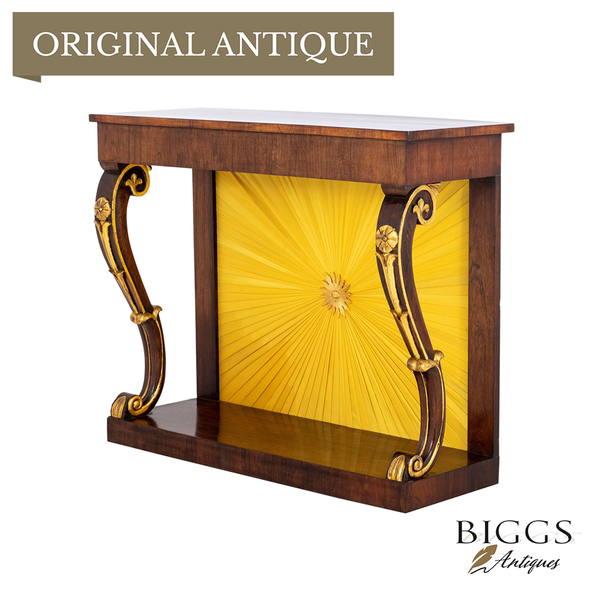 A William Iv Rosewood And Parcel Gilt Console Table