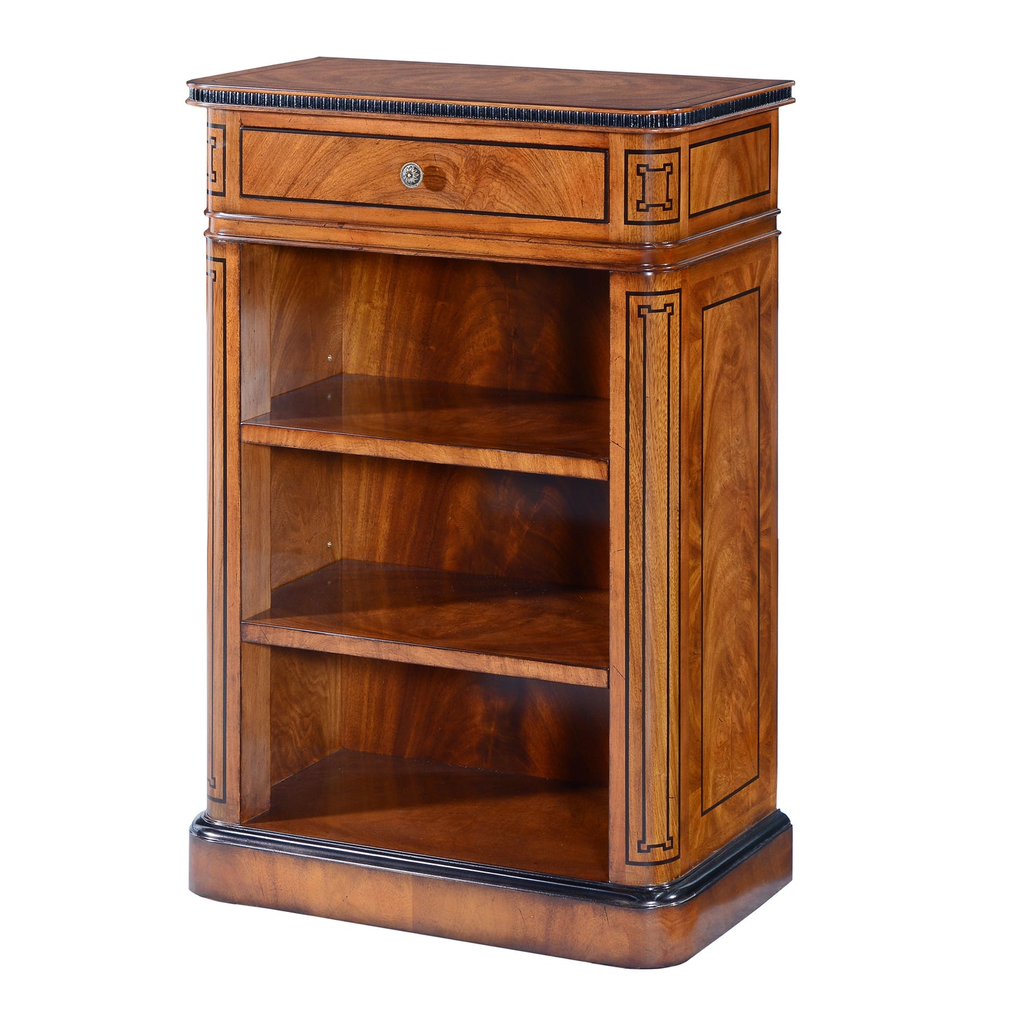 Thomas Hope Style Mahogany & Ebonised open bookcase - 24in