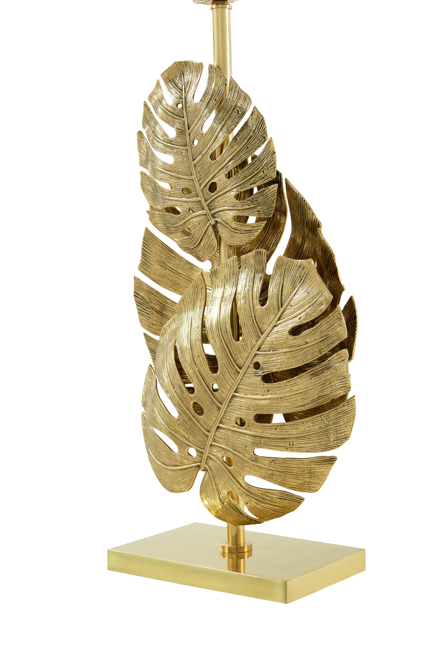 A Finely Cast Monstera Cluster Lamp