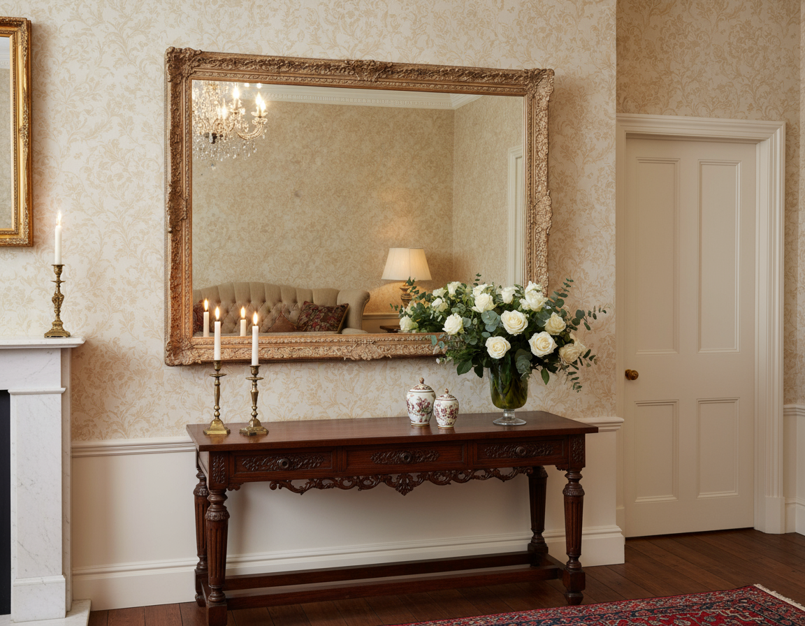 English Drawing Room with Lancret Mirror - Darker Patina