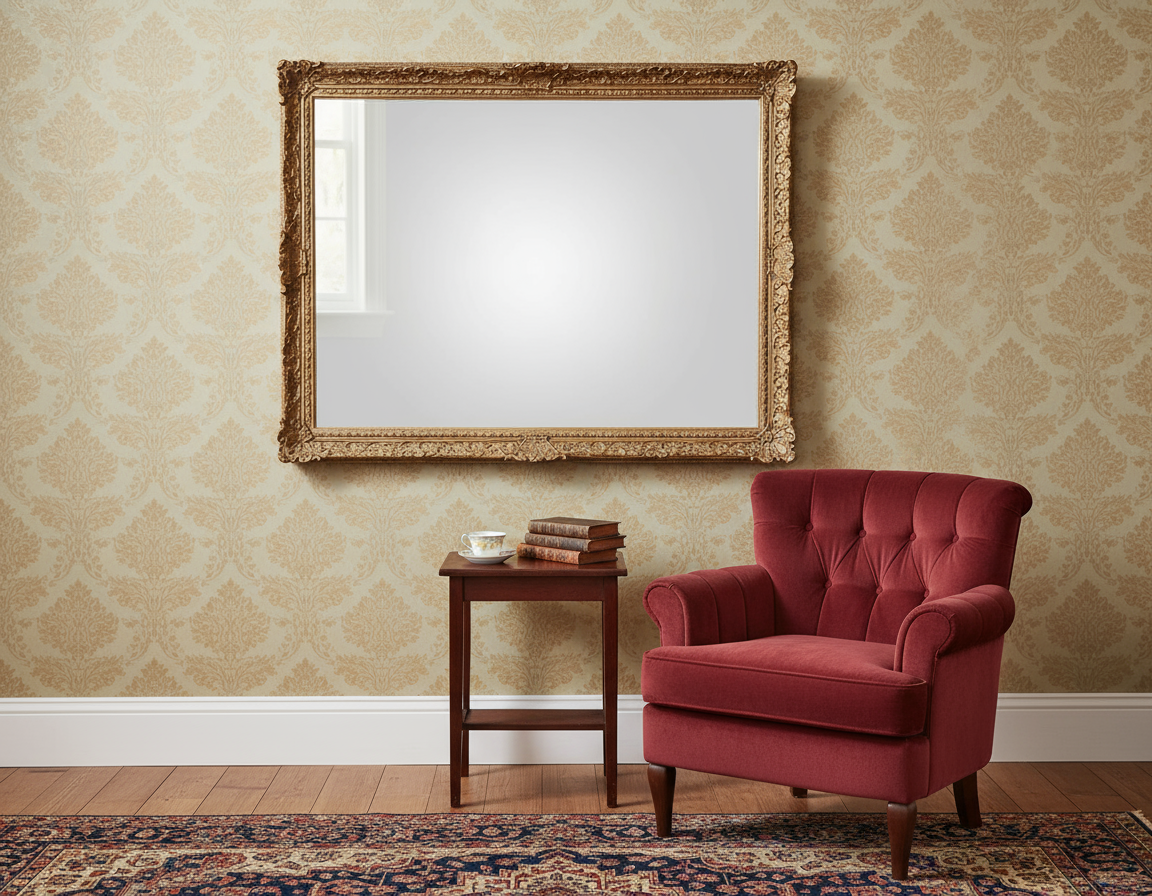 English Sitting Room with Lancret Mirror - Darker Patina
