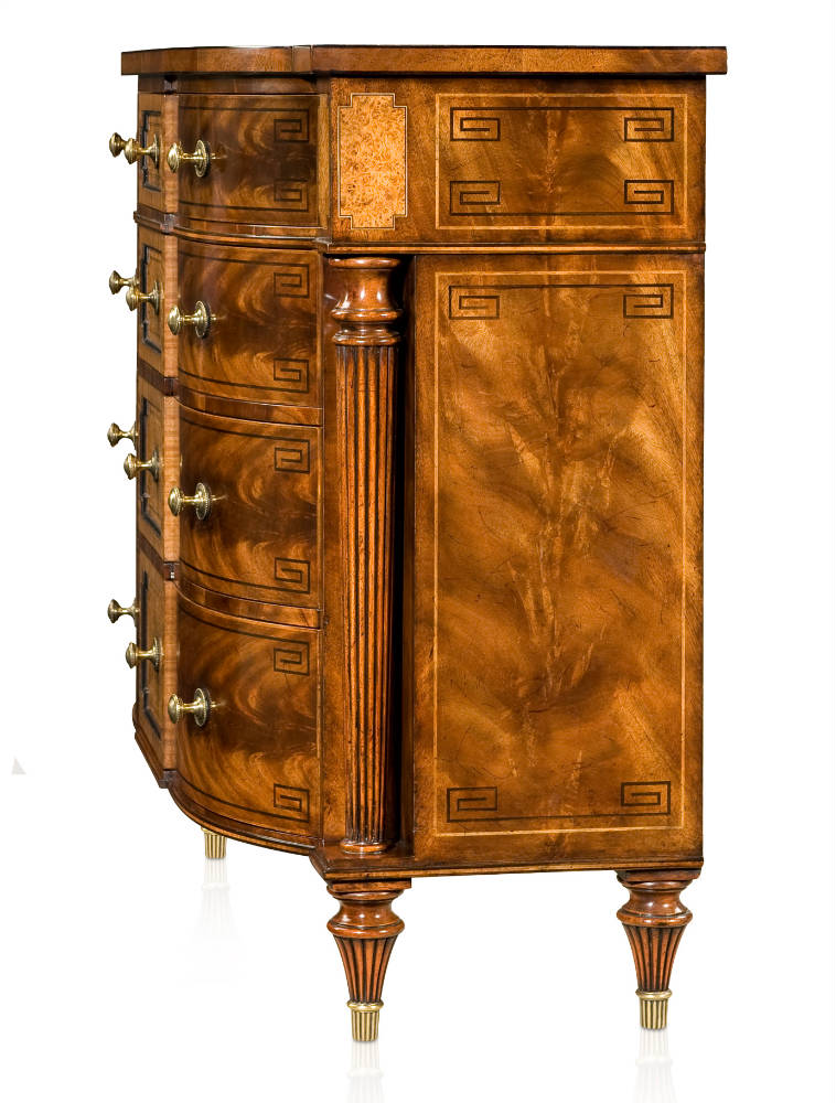 Mahogany Break Bowfront Chest of Drawers