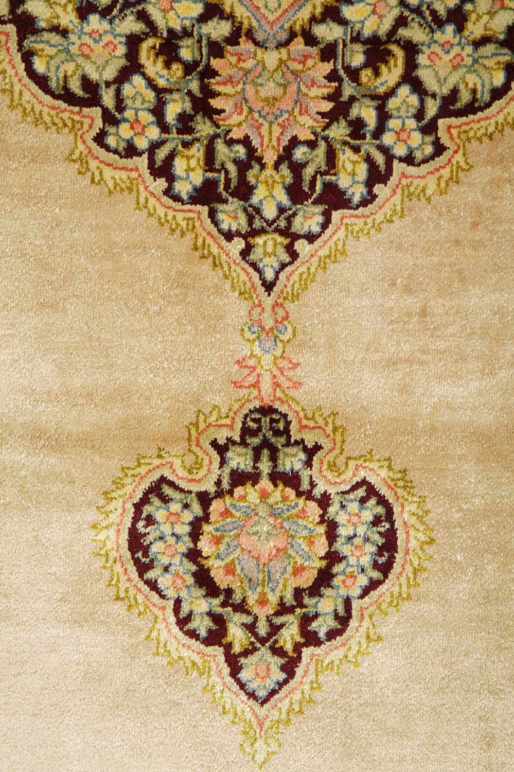 Modern Persian Qum Silk Rug