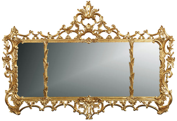 George II Giltwood Overmantel Mirror - Regal Charm