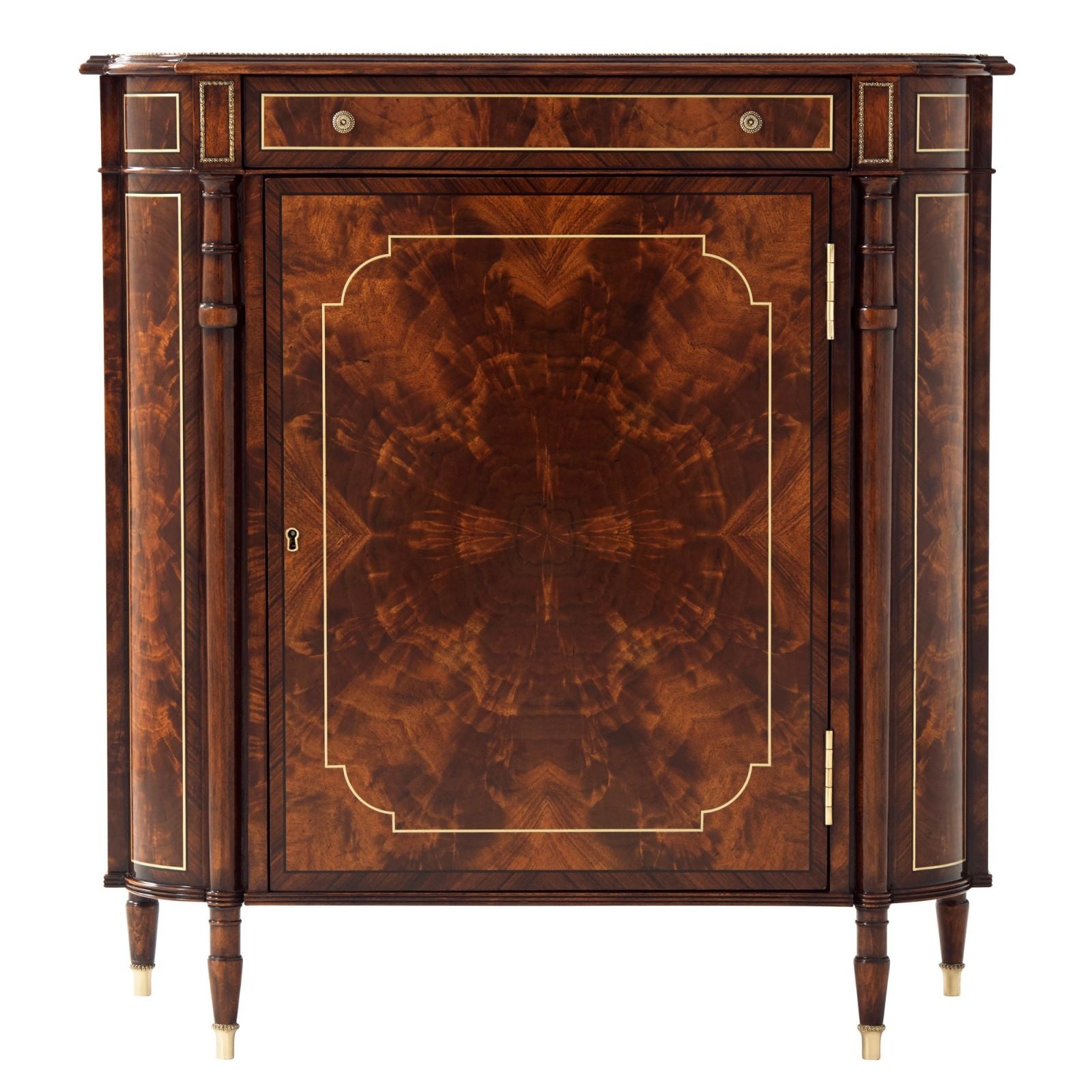 Flame mahogany side cabinet