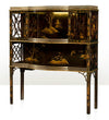 Chocolate Chinoiserie bar or display cabinet