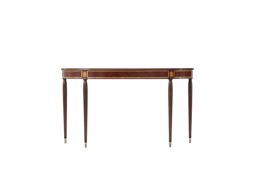 Mahogany Demilune Console: Classic Beauty
