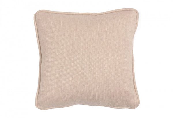 Square 12in. small scatter cushion in natural woven fabric