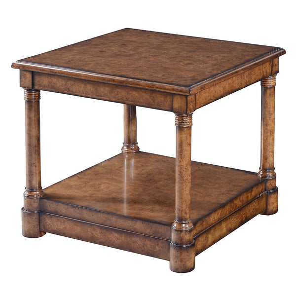 Empire Style Side Table in Burr Oak