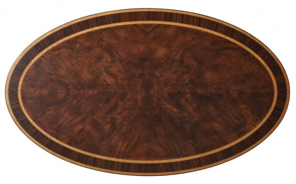 Finely Detailed Flame Mahogany Palm Tree Cocktail Table.