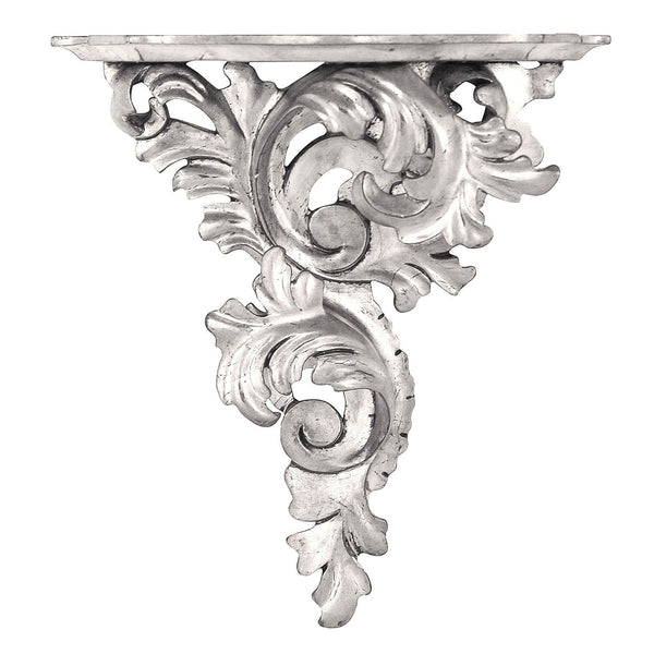 Silver leaf wall bracket - large, right facing