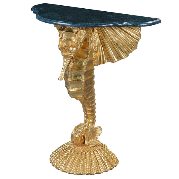 Gold Seahorse Console Table