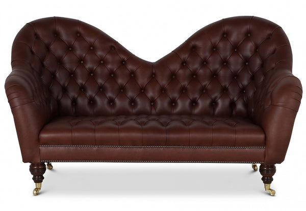 leather humpback sofa