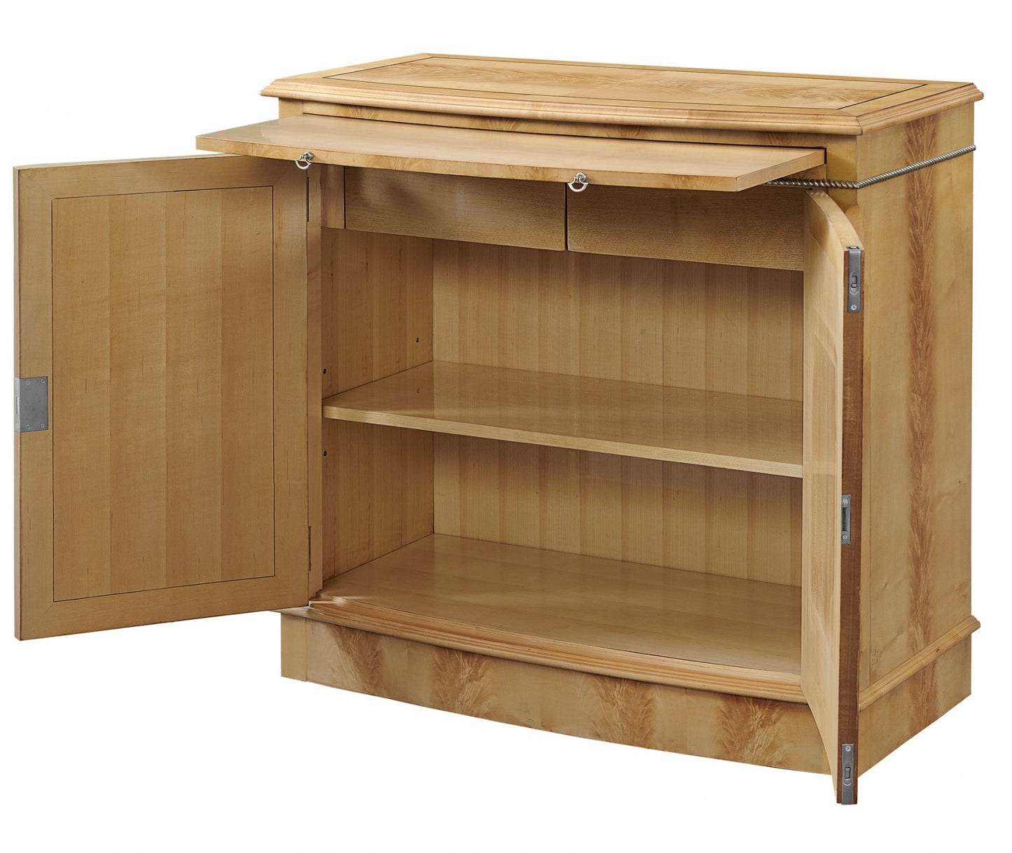 Bow Fronted Sycamore Side Cabinet