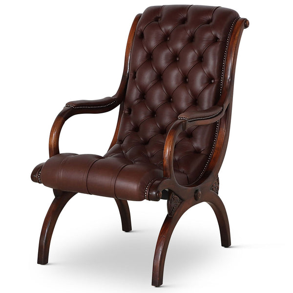 Armchair in Chocolate Leather