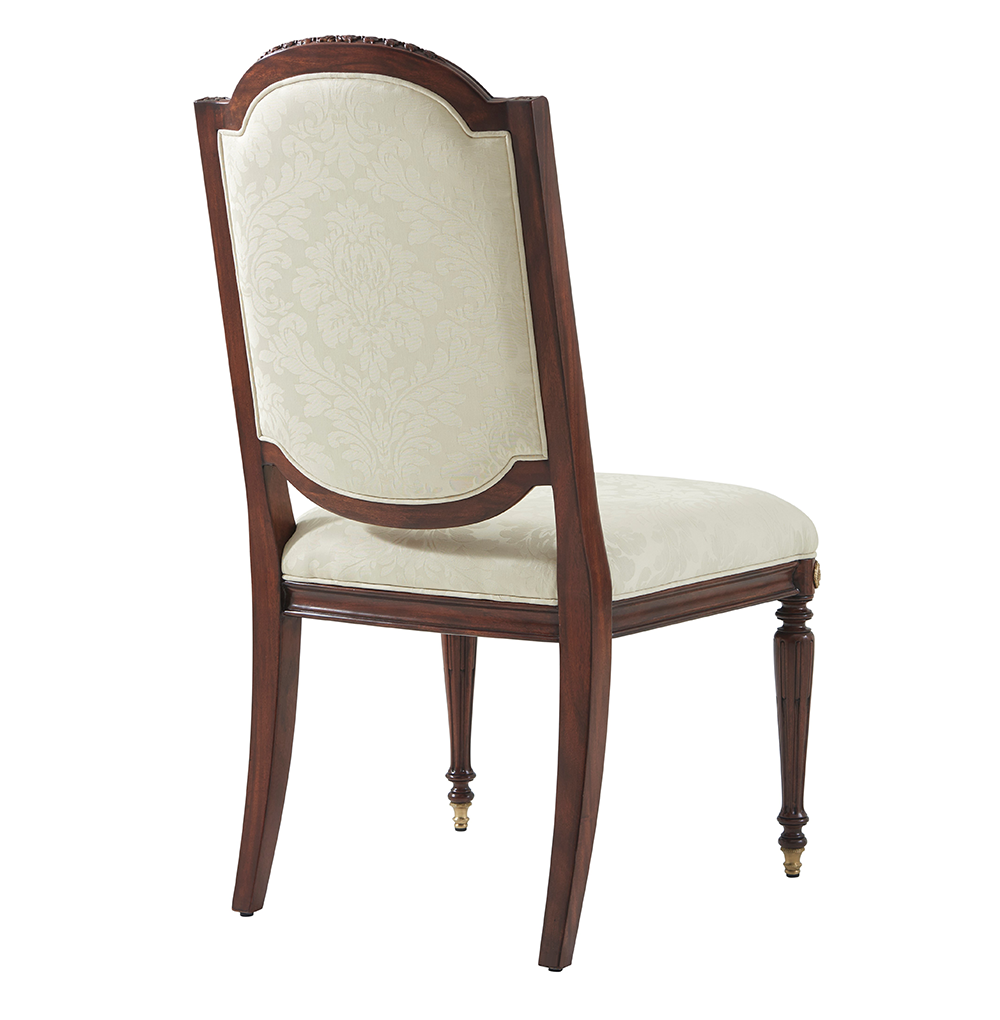 Harlestone Side Chair In Lymington Damask Almond