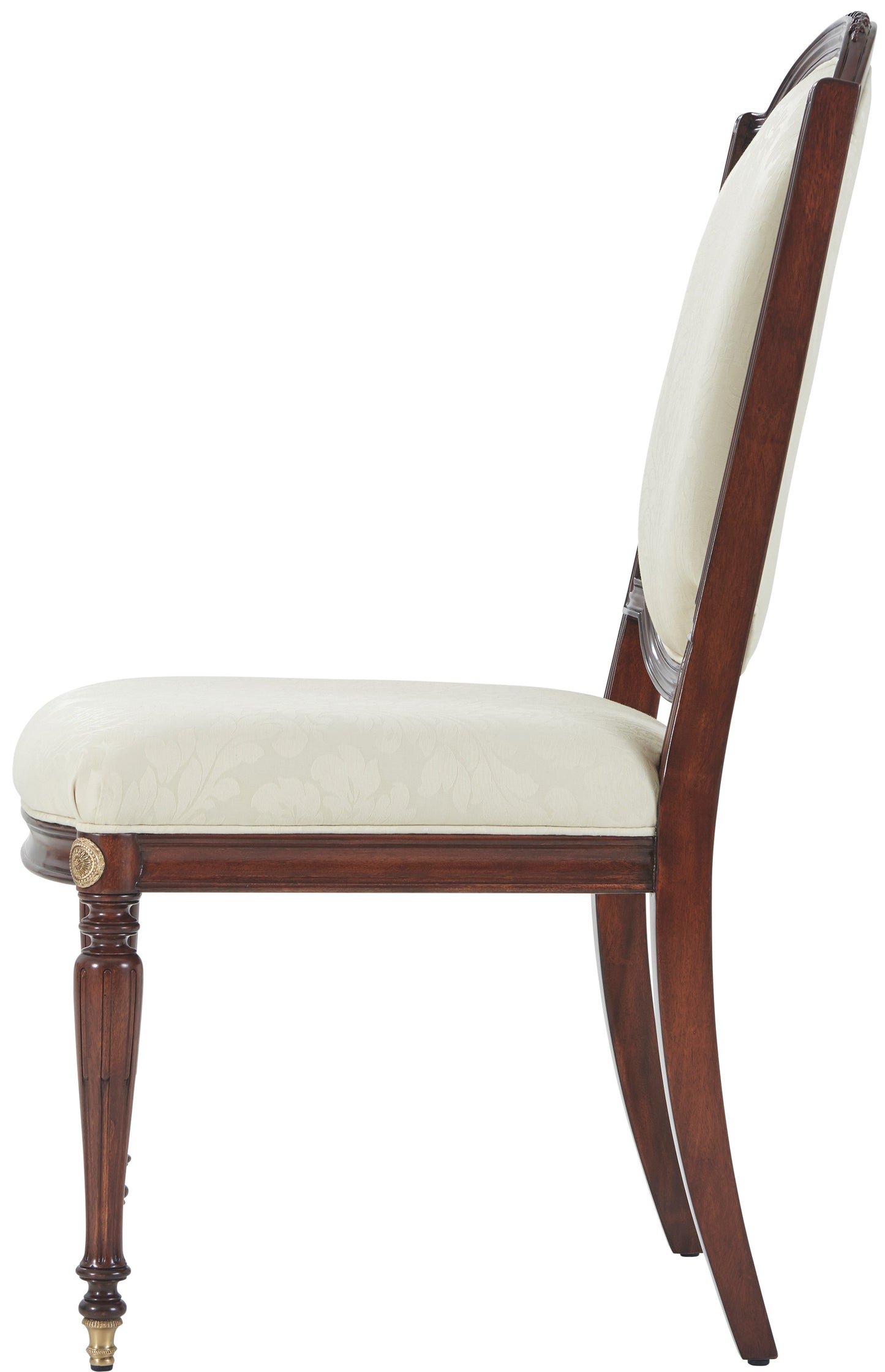 Harlestone Side Chair In Lymington Damask Almond