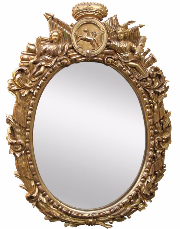 18th Century Military Gilded Mirror: Timeless Elegance - Brights of Nettlebed