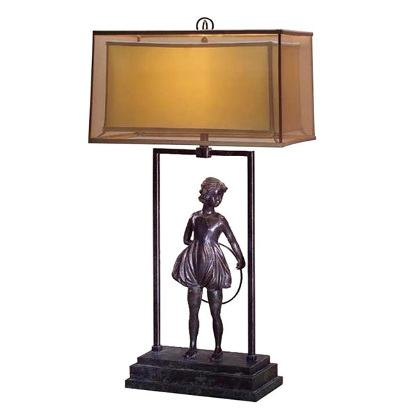 Art Deco style brass table lamp