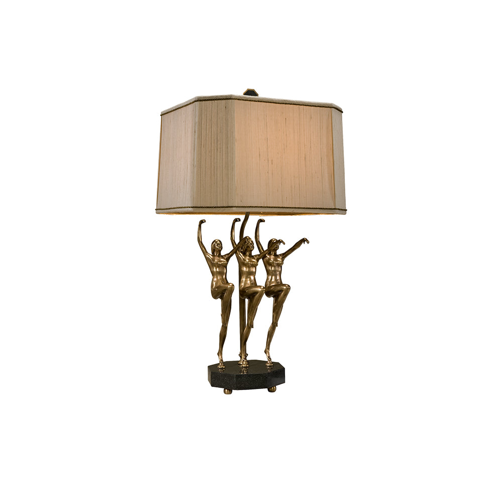 Brass Art Deco table lamp