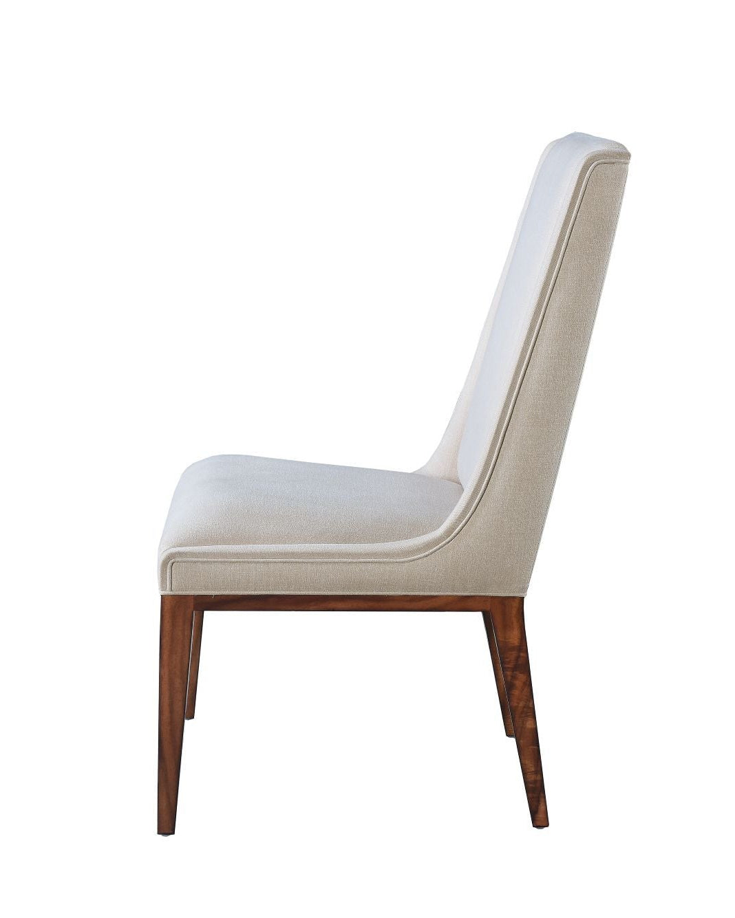 Straight Back Upholstered Chair In Mahogany