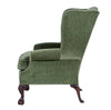 side of green wingchair