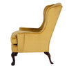 mustard velvet wingchair