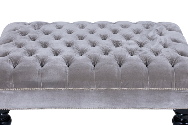 The Large Buttoned Footstool