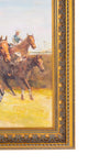 Oil Painting after The Grand National Steeplechase: Valentines Jump by John Sanderson Wells