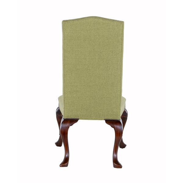 Aunties Georgian style dinning chairs  in Luxurious green fabric