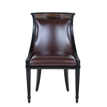 Ebonised Scoop Back Dining Chair In Crotch Sycamore
