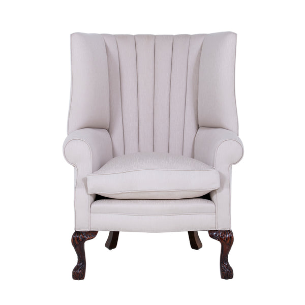 The Osbourne Wing Chair Upholstered In Plaster
