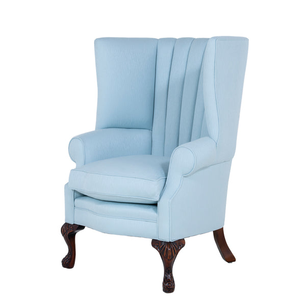 The Osbourne Wing Chair Upholstered In Drizzle