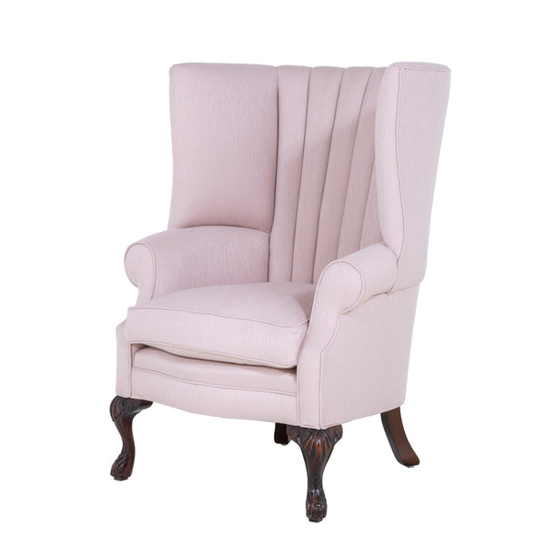 The Osbourne Wing Chair Upholstered In Blush