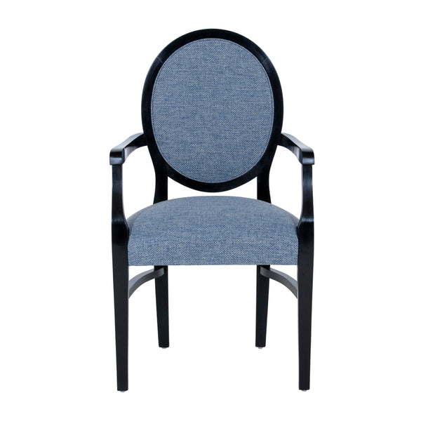 Set Of 6 Oval Back Dining Chairs