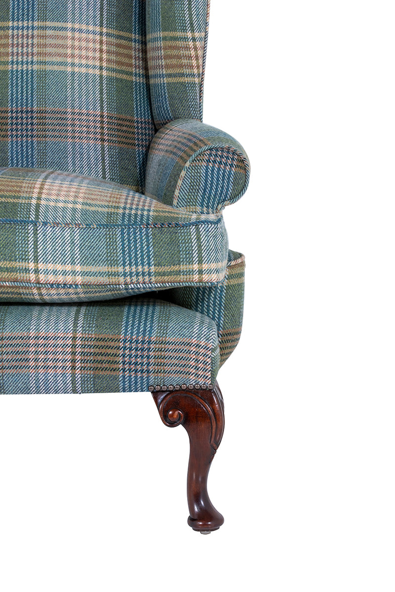 back of a traditional wingchair