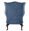 back of blue wingchair