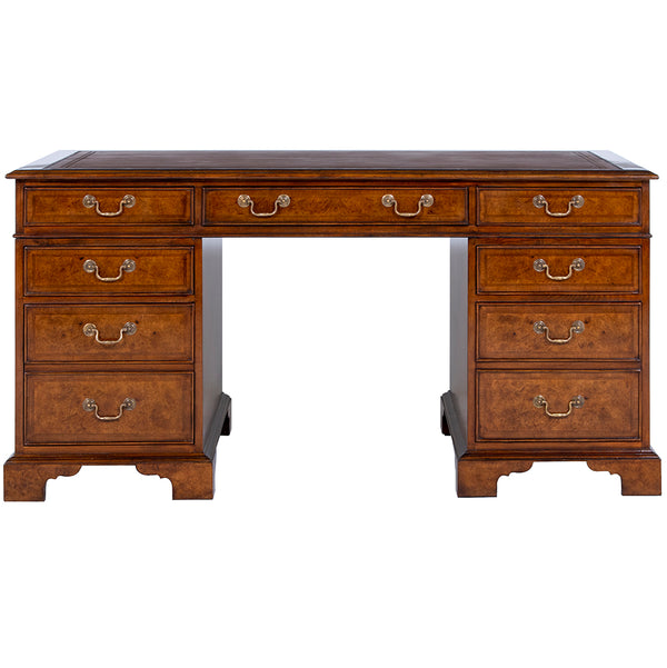Walnut shop pedestal desk