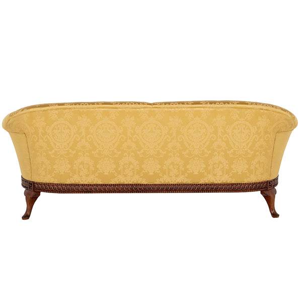 Pride sofa with feather seat cushions, in Gainsborough Country Garden Old Gold