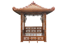 Intricately Carved Japanese Pagoda in Stained Finish