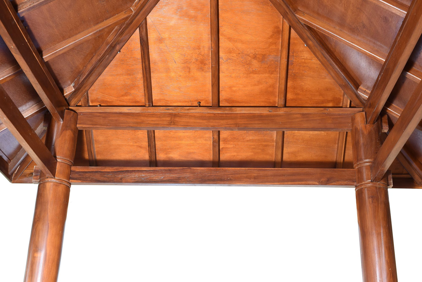 Hand Carved Japanese Pagoda in Stained Finish