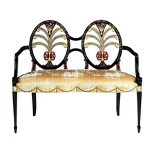 Two Seater Hepplewhite Oval Back Bench