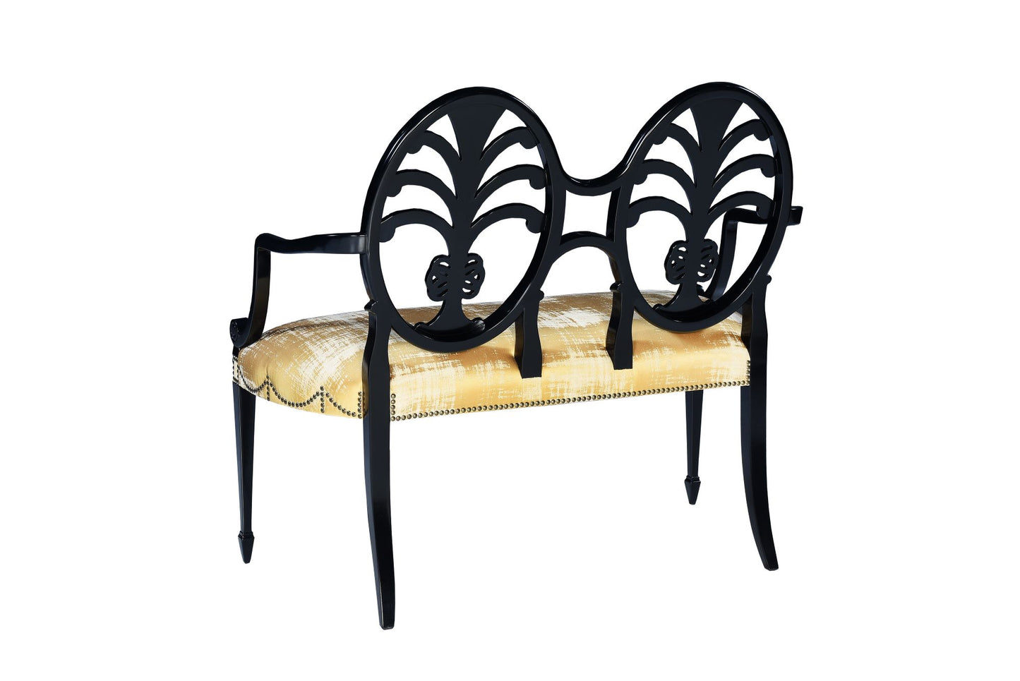 Two Seater Hepplewhite Oval Back Bench