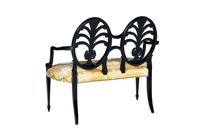 Two Seater Hepplewhite Oval Back Bench