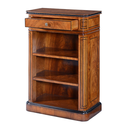 Thomas Hope Style Mahogany & Ebonised open bookcase - 24in