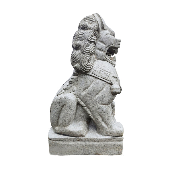 Chinese Foo Dog Statue River Stone