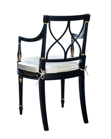 French Painted Carver Chair in Black