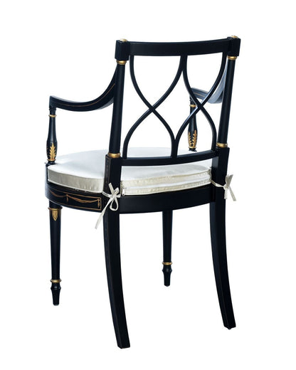 French Painted Carver Chair in Black